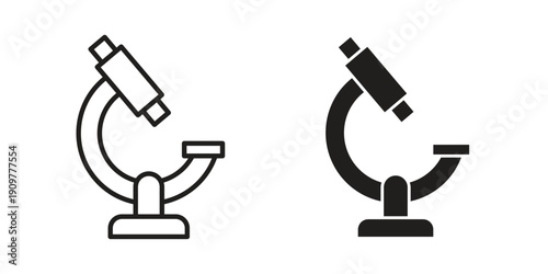 Microscope icon in editable style. Vector icon graphics
