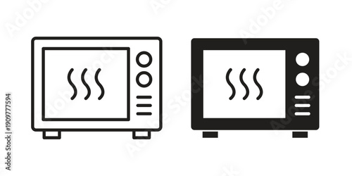 Microwave icon in editable style. Vector icon graphics
