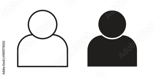 Person icon in editable style. Vector icon graphics