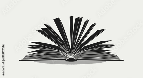 open book with flying pages