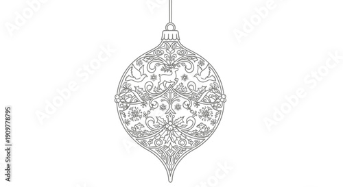ornate christmas ornament hanging