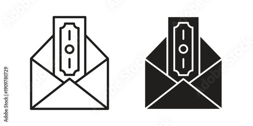 Salary icon in editable style. Vector icon graphics