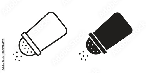 Salt shaker icon in editable style. Vector icon graphics