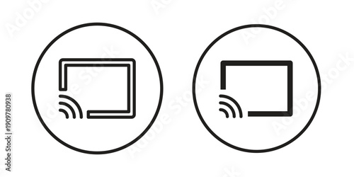 Screencast icon in editable style. Vector icon graphics