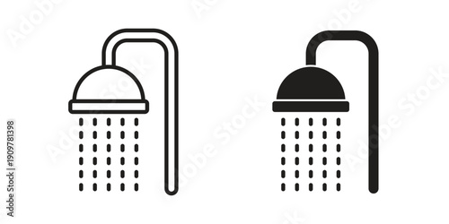 Shower icon in editable style. Vector icon graphics