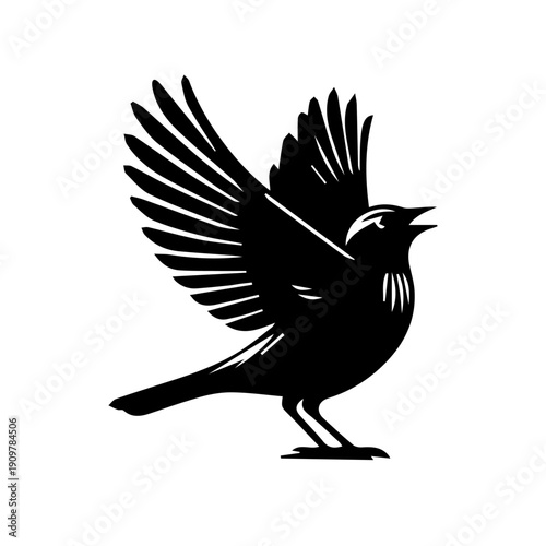 vector illustration of a Skylark bird