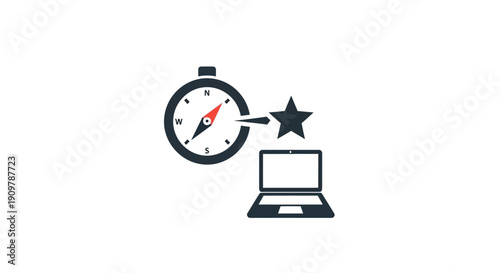 Navigation Technology Laptop Compass Star.