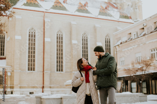 Couple walking together in ...