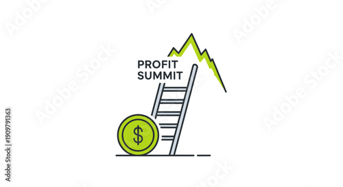 Profit Summit Business Growth Concept.
