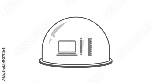 Protected computer and office supplies.