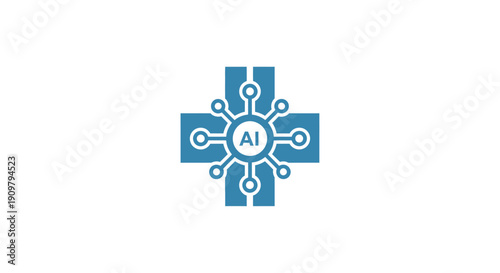 Artificial Intelligence AI Logo Design Element.