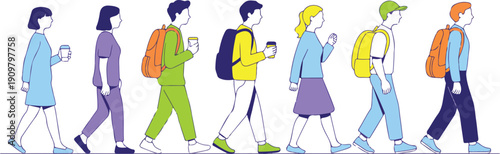 hand drawn vector illustration of colorful pens