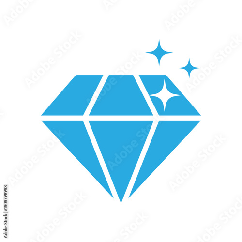 Shining Black Diamond Icon Animation on White Background