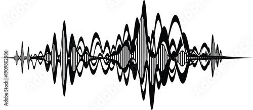 “Creative monochrome vector artwork expressing human emotion through abstract flowing line forms, modern minimalistic design, crisp vector lines on white background” 