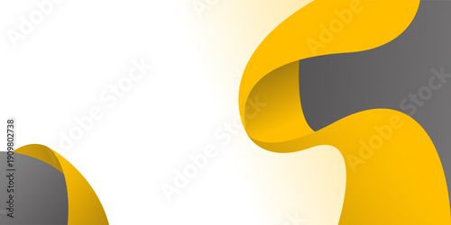 Gray and yellow wave elegant modern background with white space for text and message. template design