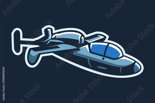 german world war II fighter jet vector illustration