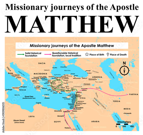 Missionary journeys of the Apostle Matthew