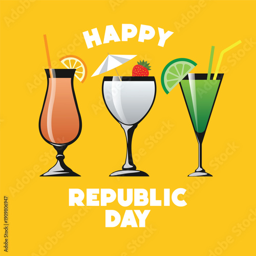 Symmetrical designs create pleasing Happy Republic Day aesthetics