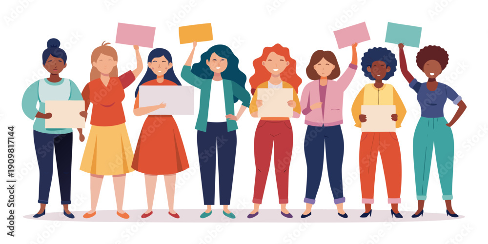 Obraz premium International Women’s Day Flat Vector Illustration