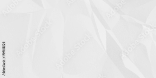 Crumpled paper Blank white crumpled and creased paper poster. Isolated light grungy wrinkled torn old paper material abstract texture background.