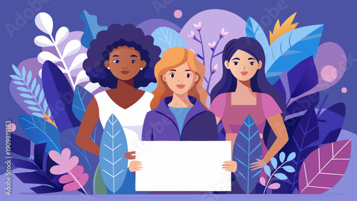 International Women’s Day Purple Minimal Artwork