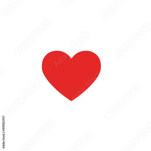Free Download Simple Red Heart Flat Vector - GFXLoad