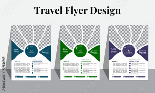 Professional Tourism Agency Flyer Template Design