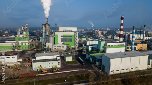 Принти на полотні industrial enterprise top view from the quadcopter