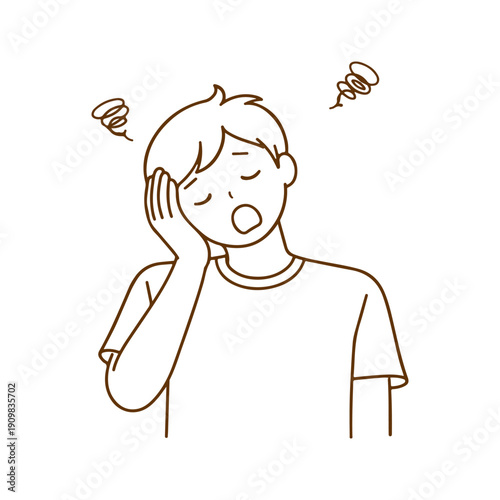 The man is tired illustration vector on a white background
Vector illustration on a white background