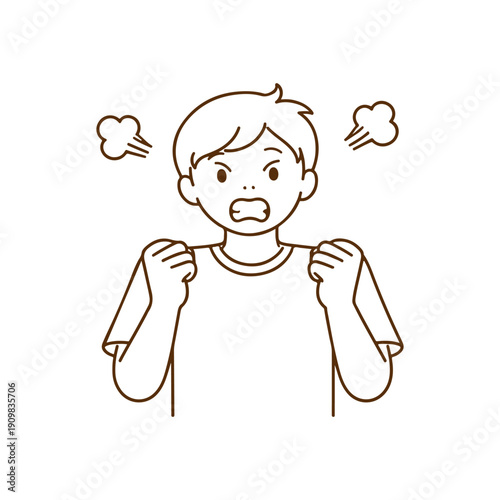 Man gets angry illustration vector on a white background
Vector illustration on a white background