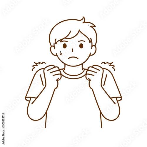 Man is tense illustration vector on a white background
Vector illustration on a white background