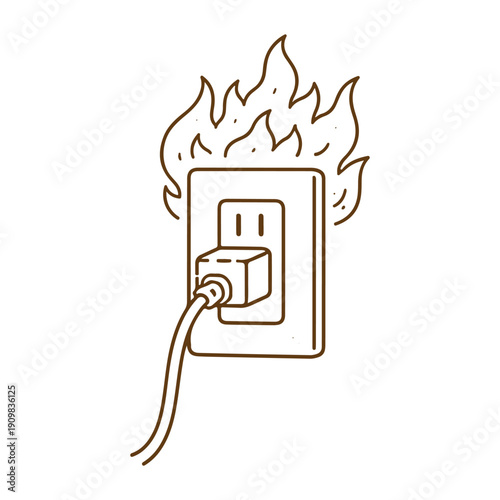 socket fire illustration vector on a white background
Vector illustration on a white background
