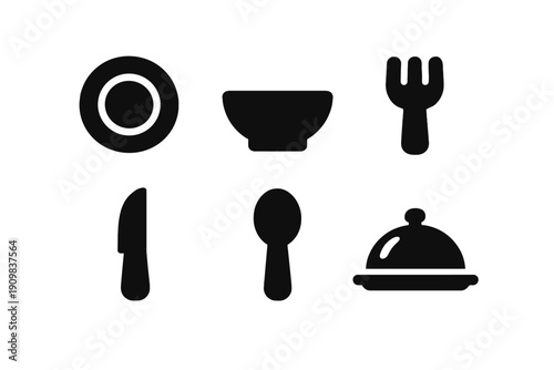 Vector no white text image icon spoon fork simple knife scalable generation