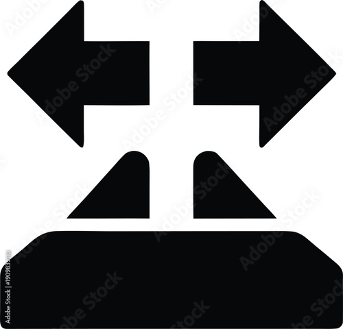 share icon silhouette vector illustration on transparent background