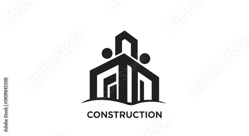 Modern Construction Company Logo Design Template.