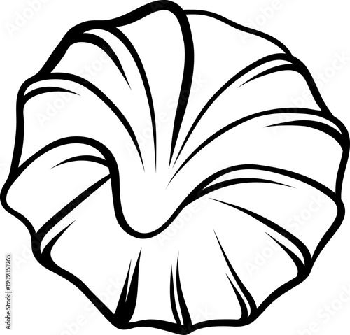 Simple icon shortbread cookies in monochrome style. Clean vector design for baking blogs, packaging templates or culinary graphics