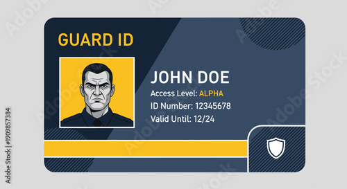 Security Guard ID Card Template