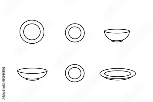 Dinnerware Icons Set