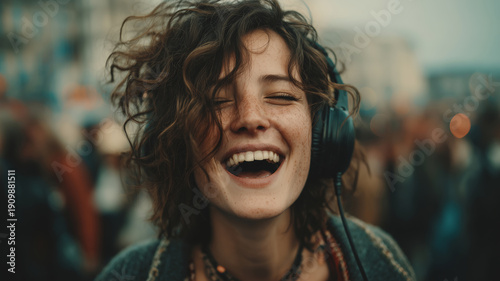 Joyful moments in a vibrant street festival filled with music and laughter