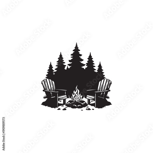 Boat on the lake and ship in the sea vector illustration