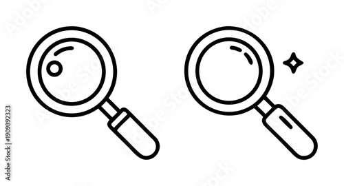 Magnifying glass icon vector search zoom find research tool symbol graphic illustration 90
