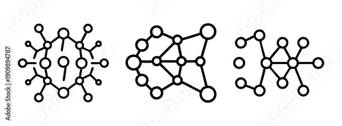 Illustration of molecule structures for science education and chemical compound diagrams design vector