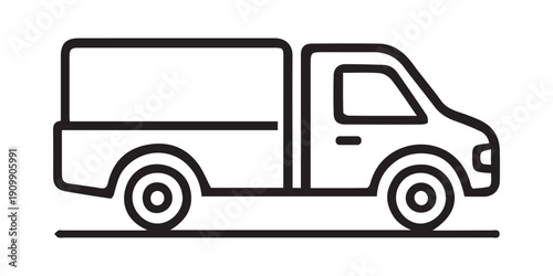 Delivery van icon illustration