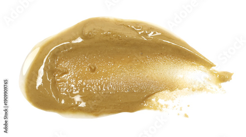 Fényképezés Sesame butter, paste tahini spread isolated on white background, top view