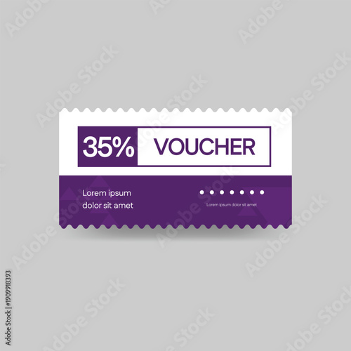 Discount voucher ticket template graphic design