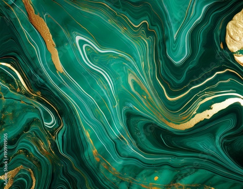 abstract green marble texture with gold splashes emerald luxury background