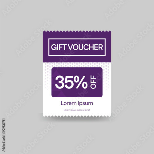 Discount voucher ticket template graphic concept