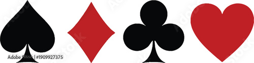 Playing card suit symbols collection