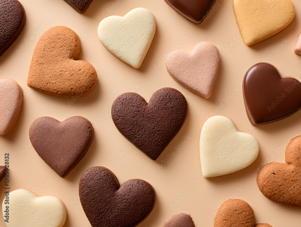 Obraz premium ハート型のお菓子｜Heart shape sweets