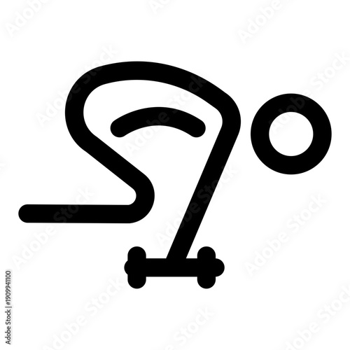 A line style icon showing a character performing tuck planche